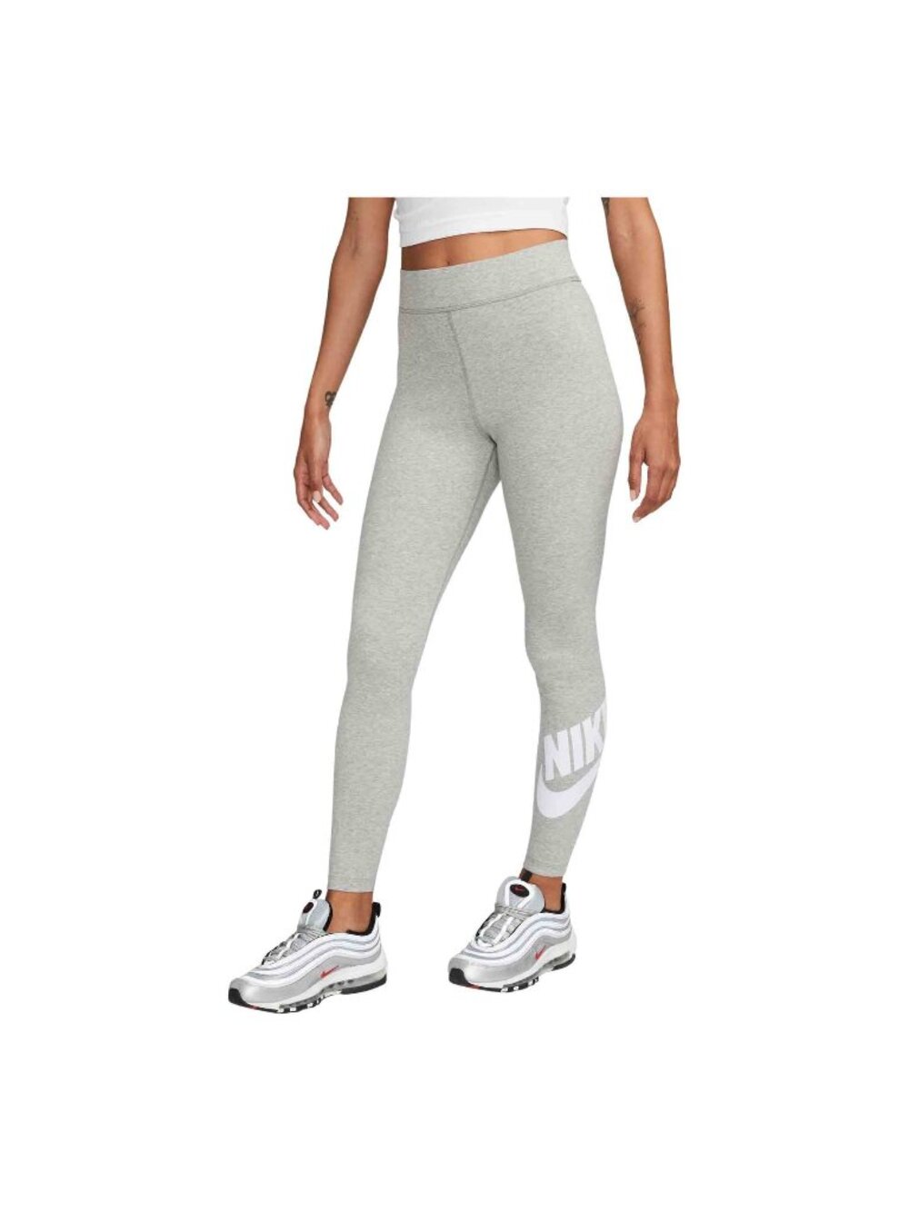 Nike Women's High Waisted Graphic Leggings Gray Size S NEW WITH TAGS!